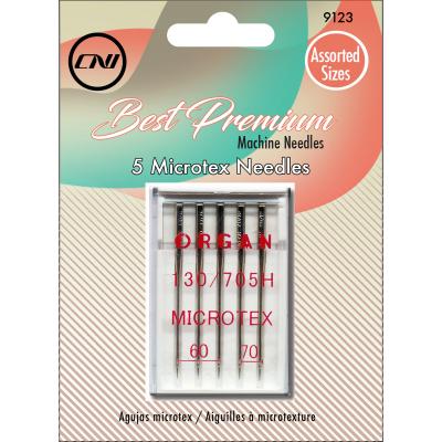 Schmetz Microtex Needles 5/Pkg-Sizes 60/8, 70/10, 80/12