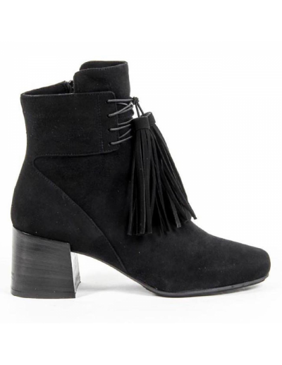 V 1969 Italia Womens Heeled Ankle Boot B2482 CAMOSCIO NERO