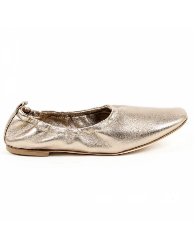 V 1969 Italia Womens Ballerina 302999 NAPPA METAL BEIGE