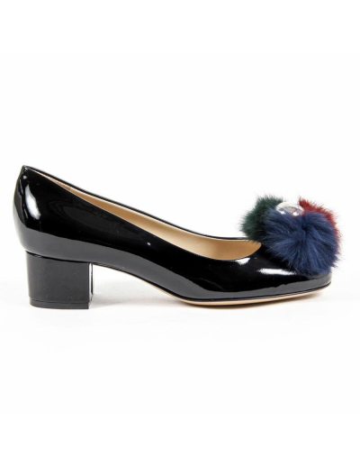 V 1969 Italia Womens Pump 312350 VER NERO-L. BORD-BLU-VERDE
