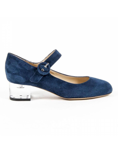 V 1969 Italia Womens Mary Jane Pump 312132 CAMOSCIO BLEU