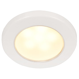 Hella Marine EuroLED 75 3' Round Screw Mount Down Light - Warm White LED - White Plastic Rim - 12V