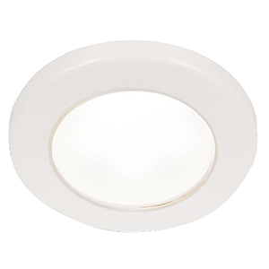 Hella Marine EuroLED 75 3' Round Screw Mount Down Light - White LED - White Plastic Rim - 24V