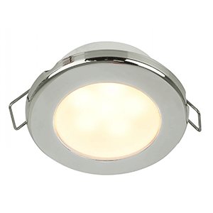Hella Marine EuroLED 75 3' Round Spring Mount Down Light - Warm White LED - Stainless Steel Rim - 12V