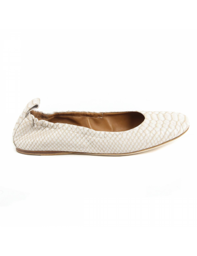 V 1969 Italia Womens Ballerina GEMI01 PITONE STAMPATO BEIGE