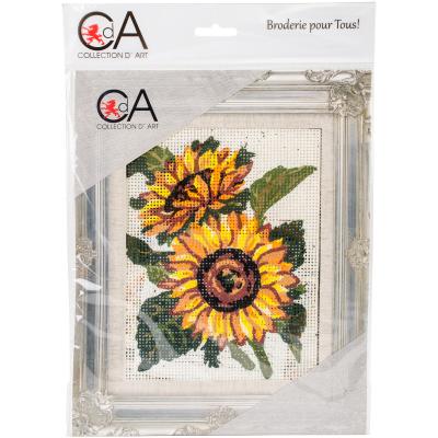 Collection DArt Stamped Needlepoint Kit 20X25cm-Sunflowers