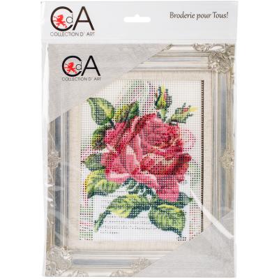 Collection DArt Stamped Needlepoint Kit 20X25cm-Red Rose