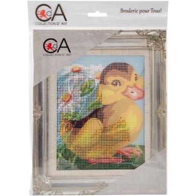 Collection DArt Stamped Needlepoint Kit 20X25cm-Duck With Daisies