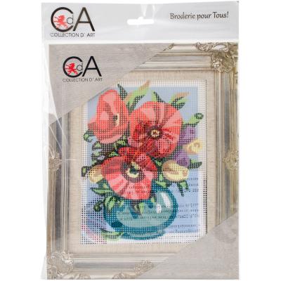 Collection DArt Stamped Needlepoint Kit 20X25cm-Flowers In Bowl