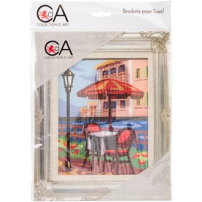 Collection DArt Stamped Needlepoint Kit 20X25cm-Summer Cafe