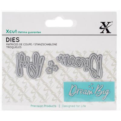 Xcut Mini Decorative Dies 3/Pkg-Dream Big Sentiment