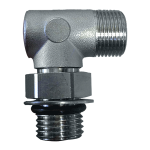 Uflex90° Adjustable Fitting f/Back of UP Series Helms ORB 6 to 3/8' COMP