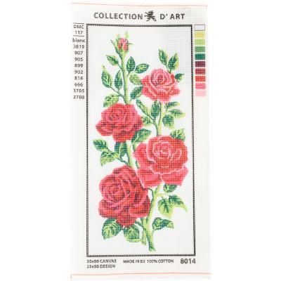 Collection DArt Needlepoint Printed Tapestry Canvas 60X30cm-Red Roses