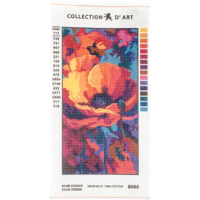Collection DArt Needlepoint Printed Tapestry Canvas 60X30cm-Poppy