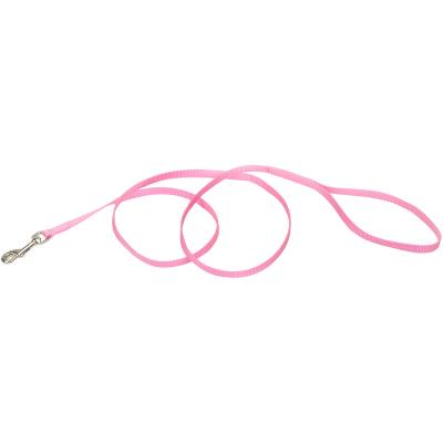 3/8' Single-Ply Nylon 6 Training Dog Leash-Pink Bright