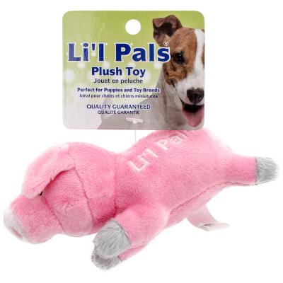 Lil Pals 4.5' Plush Dog Toy-Pig - Pink