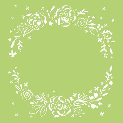 Kaisercraft Designer Template 6'X6'-Floral Wreath
