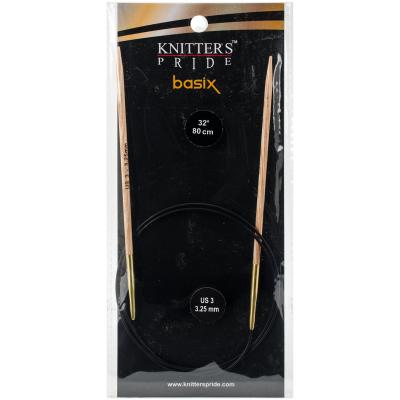 Knitters Pride-Basix Fixed Circular Needles 32'-Size 3/3.25mm