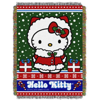 Hello Kitty Snowy Kitty Licensed Holiday 48'x 60' Woven Tapestry Throw  by The Northwest Company