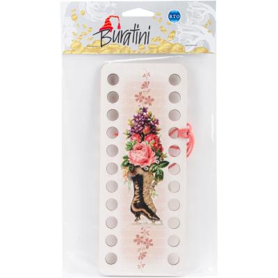 RTO Buratini Thread Organizer 22X9cm-Boot With Flowers II