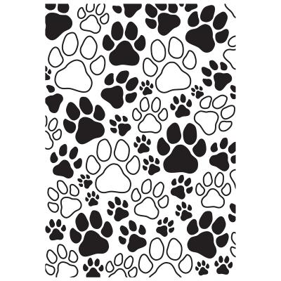 Kaisercraft Embossing Folder 4'X6'-Paw Prints