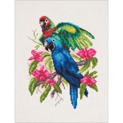 Collection DArt Stamped Cross Stitch Kit 28X34cm-Parrots