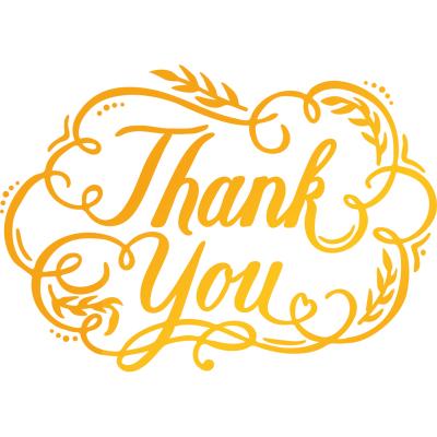 Ultimate Crafts Classic Sentiments Hotfoil Stamp 3.5'X2.5'-Thank You
