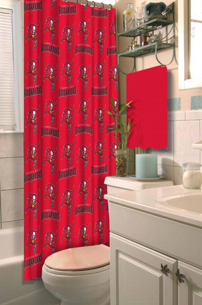 Bucs OFFICIAL National Football League, 72'x 72' Shower Curtain