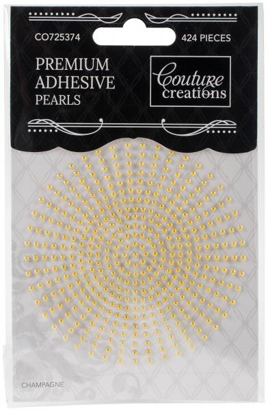 Couture Creations Self-Adhesive Pearls 2mm 424/Pkg-Champagne