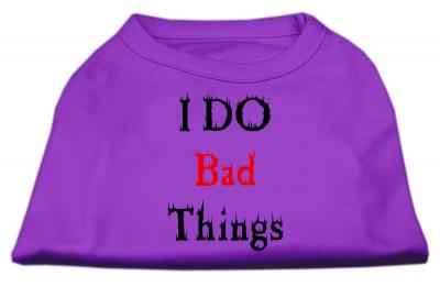 Mirage Pet I Do Bad Things Screen Printed 18'' Dog Sleeveless Shirt Purple XXLarge