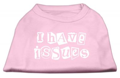 Mirage Pet I Have Issues Screen Printed 14'' Dog Sleeveless Shirt Light Pink Large