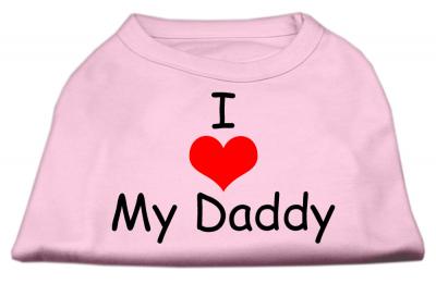 Mirage Pet I Love My Daddy Screen Printed 14'' Dog Sleeveless Shirt Pink Large
