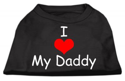 Mirage Pet I Love My Daddy Screen Printed 16'' Dog Sleeveless Shirt Black XLarge