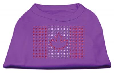 Mirage Pet Products Canadian Flag Rhinestone Shirt Purple - XSmall - 8