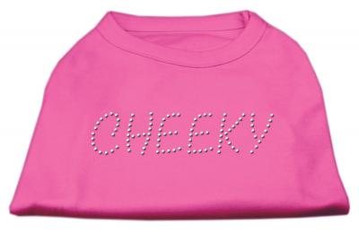 Cheeky Rhinestone Cotton Sleeveless Shirt Bright Pink - Large - 14