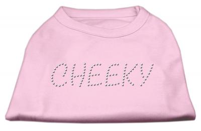 Mirage Pet Cheeky Rhinestone Cotton Sleeveless Shirt Light Pink - Small - 10