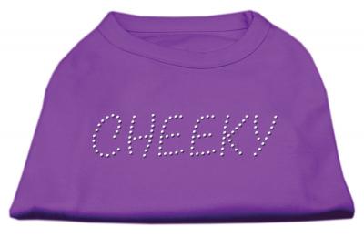Mirage Pet Cheeky Rhinestone Cotton Sleeveless Shirt Purple - XSmall - 8