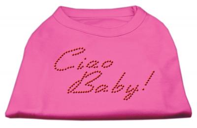 Mirage Pet Ciao Baby Rhinestone Shirt Bright Pink - Medium - 12