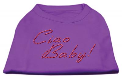 Mirage Pet Ciao Baby Rhinestone Shirt Purple - Medium - 12