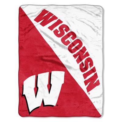 Wisconsin OFFICIAL Collegiate 'Halftone' Micro Raschel Throw