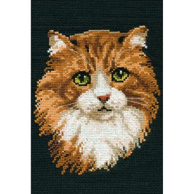RIOLIS Counted Cross Stitch Kit 8.25'X11.75'-Red Cat (10 Count)