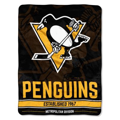Penguins OFFICIAL  'Breakaway' Micro Raschel Throw