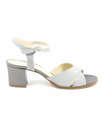 V 1969 Italia Womens Ankle Strap Sandal Grey VERA