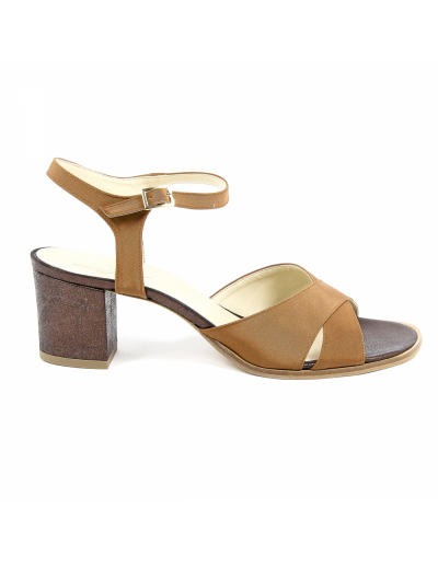 V 1969 Italia Womens Ankle Strap Sandal Brown VERA