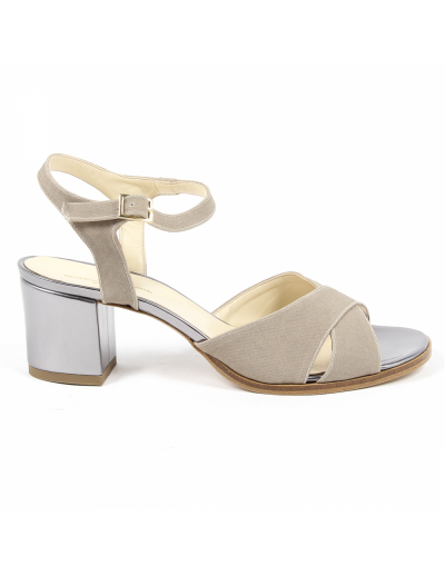 V 1969 Italia Womens Ankle Strap Sandal Beige VERA