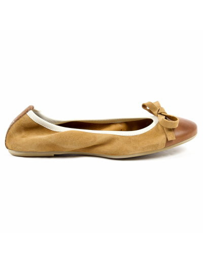 V 1969 Italia Womens Soft Ballerina Brown PAMELA