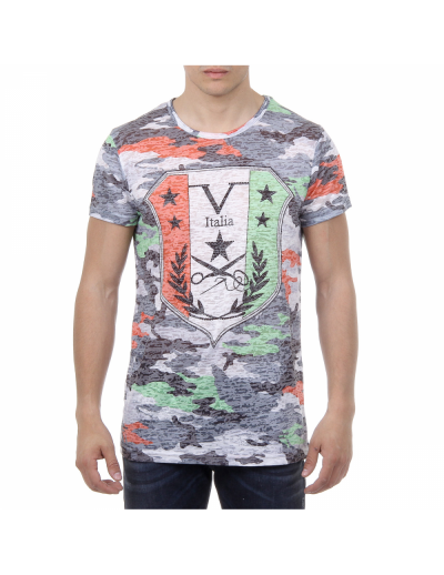 V 1969 Italia Mens T-shirt Short Sleeves Round Neck Multicolor OWEN
