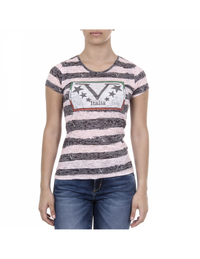 V 1969 Italia Womens T-shirt Short Sleeves Round Neck Multicolor CHARLOTTE