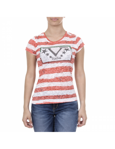 V 1969 Italia Womens T-shirt Short Sleeves Round Neck Multicolor CHARLOTTE