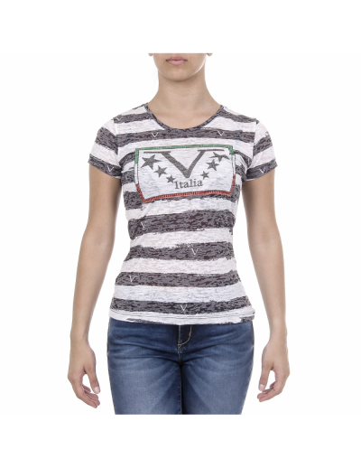 V 1969 Italia Womens T-shirt Short Sleeves Round Neck Multicolor CHARLOTTE
